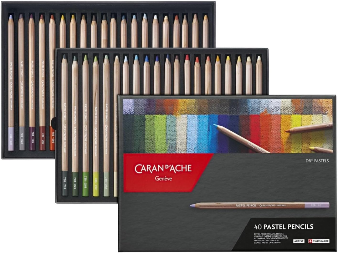 Caran d'Ache Pastel Pencil Set Set of 40 Assorted Colors