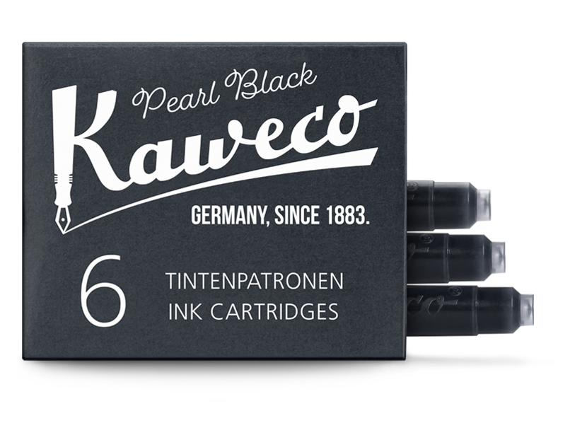 Kaweco ink cartridges packaging with six cartridges on a white background